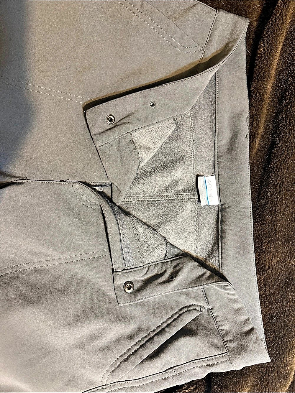 Columbia Women's Fleece Lined Softshell Pants Gray